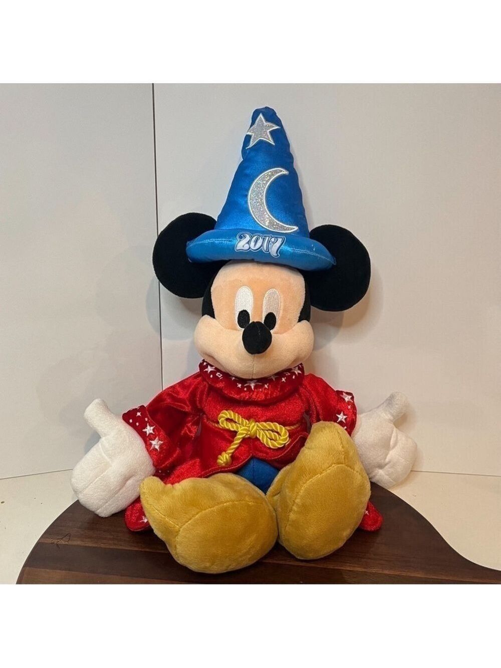 Disney Parks 2017 Sorcerer 13” MICKEY MOUSE Plush Fantasia Stuffed Animal Wizard